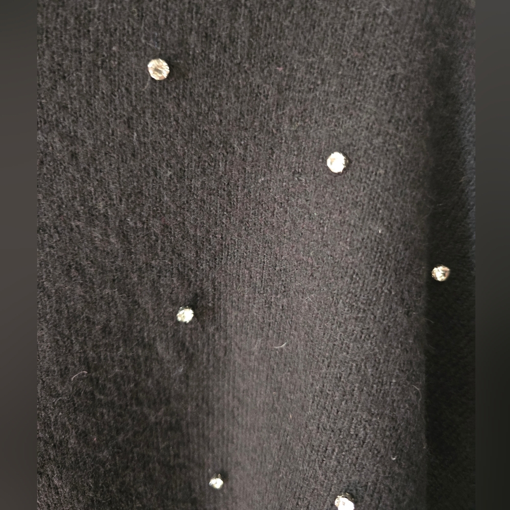 BNWT Black Embellished Crewneck Women's Sweater - Picture 3 of 6